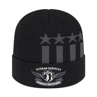 Stars & Stripes Knit Cap with Cuff