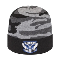 Urban Camouflage Knit Cap with Solid Color Cuff