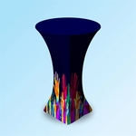 Tablecover, Full Digital, Stretch, 30" Diameter x 42.5" Tall