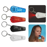Flashlight Whistle Keychain