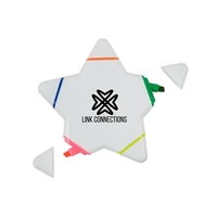 Star shaped plastic highlighter with a different ink color on each... from...