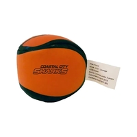 Bean filled vinyl kick sack designed to resemble a basketball.... from ASI...