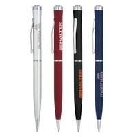 Aluminum Ballpoint Twist Metal Pen w/ Epoxy Dome Accent