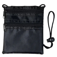 Dual zip neck travel wallet plus 1 color silkscreen imprint on... from ASI...