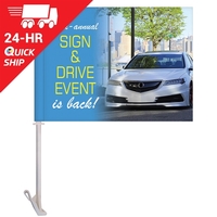 11.5" x 15" polyester car flag mounted on a plastic staff... from ASI 80228...