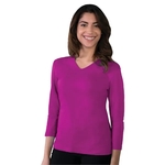 Blue Generation - Women's Pocketless 3/4-Sleeve V-Neck Tee