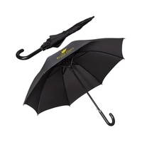 48" Arc Executive Umbrella With Curved Faux Le...