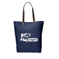 17" x 16.25" x 4.5" cotton canvas tote with extra-long polyurethane... from...