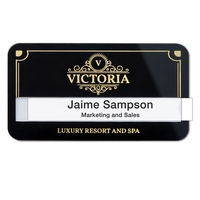 Reusable, professional, personalized name badges in an instant! Finished with...