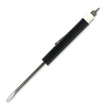 Pocket Screwdriver 1/8" Flat Tip Blade + Hex Bit Top