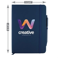 5 3/4" x 8 1/4" Notebook and pen combo, Pen inserted... from ASI 52387 Empire...