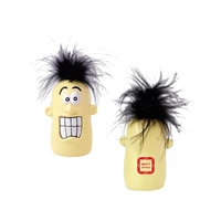 Talking stress reliever features cute feathered hair and an anthropomorphic...