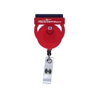 Badge holder with a microfiber screen cleaner, auto-retract cord, pocket...