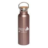 20 oz Vacuum Insulated Water Bottle With Bamboo Lid