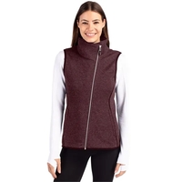 Cutter & Buck Mainsail Sweater Knit Womens Asymmetrical Vest