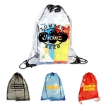 600D Polyester Clear Sling Drawstring Sports Travel Backpack