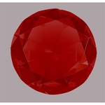 4" Red Crystal Diamond Paperweight