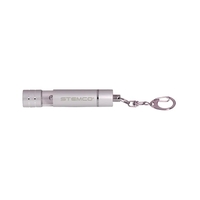 Mini aluminum flashlight with an ultra-bright LED bulb, latching key...