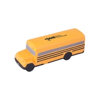 School bus shaped stress reliever made of polyurethane foam; customization...