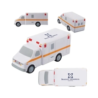 Ambulance shaped stress reliever made of polyurethane foam; customization...