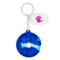 Push Pop Bubble Round Fidget Sensory Keychain