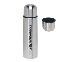 Stainless steel insulated thermos with screw on, spill resistant lid.... from...