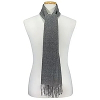 Dark Gray 100% Alpaca Scarf