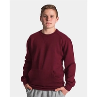Crewneck sweatshirt with twill taped neckline and front pouch pocket.... from...