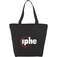 5" x 12.25" x 14.75" cotton canvas tote bag with zippered... from ASI 66887...