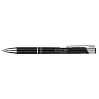 Ballpoint pen with black gel ink, chrome accents and a recycled... from ASI...