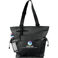 5" x 15" x 18" tote bag with zippered main compartment,... from ASI 66887...