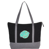10 oz. recycled cotton tote bag with zipper closure and handles.... from ASI...