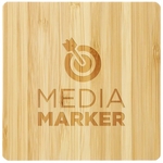 FSC® 100% Bamboo Wireless Charge Pad w/Dual Output