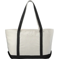 18 oz. cotton canvas boat tote bag with zippered main compartment... from ASI...