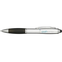Twist action ballpoint pen with grip, rubber stylus and black ink.... from...
