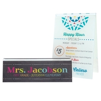 Full Color Clear Acrylic Table Tents. 1/8" clear acrylic... from ASI 81500...