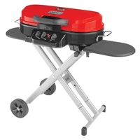 Coleman propane grill with roomy side table, three adjustable burners,...