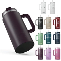 RTIC double-wall stainless steel 64 ounce travel mug with flip-top lid......