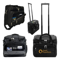 Rolling briefcase laptop business bag with padded laptop sleeve inside.......