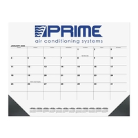 13-month calendar desk pad with chipboard back and two corners at... from ASI...