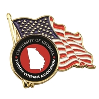 7/8" die struck USA flag pin with enamel colors and poly... from ASI 52263...