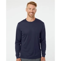 Performance long sleeve t-shirt with a self-fabric collar and cuffs. Blank......