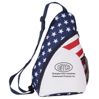 Patriotic stars and stripes sling backpack.... from ASI 31517 Admart Products...