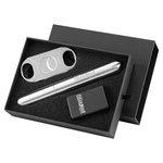 Cubano Cigar Holder Lighter and Cutter Gift Set
