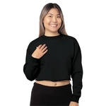 Bayside Women's USA Made Cropped Crewneck Sweatshirt