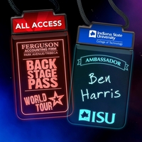 Your custom artwork laser-etched into a glowing acrylic badge. Micro USB......