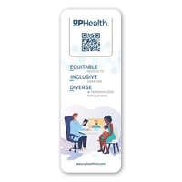 5.75" x 2.125" paper bookmark with a slit that holds pages... from ASI 68507...