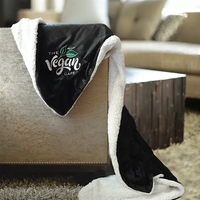 60" x 72" oversized blanket with ultra-soft micro mink on one... from ASI...