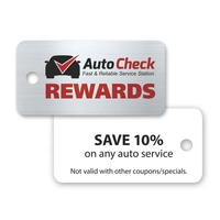 Promotional rectangular shaped key tag with 4 color process printing.... from...