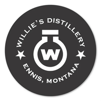 2" round label with permanent adhesive backing and spot color imprinting.......